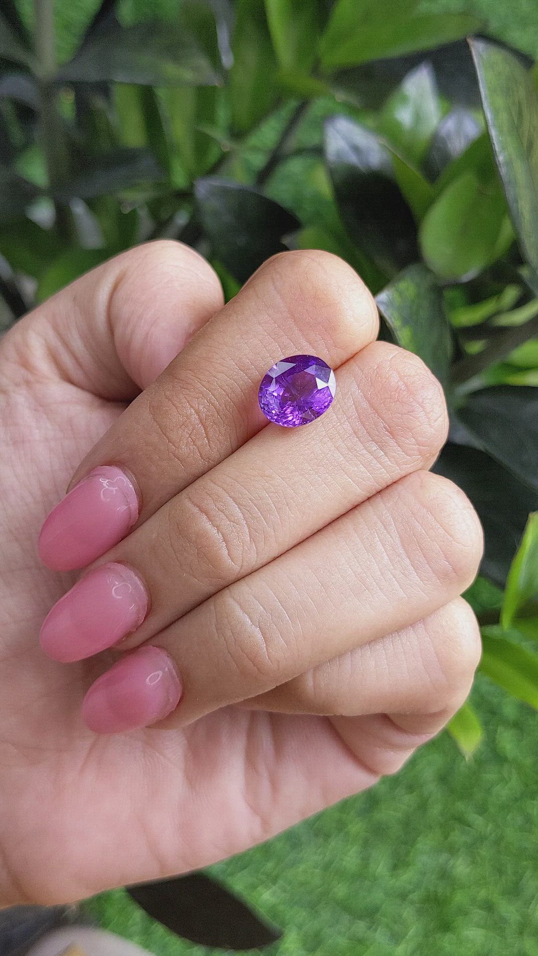3.34 Ct. Amethyst from Africa Size Video