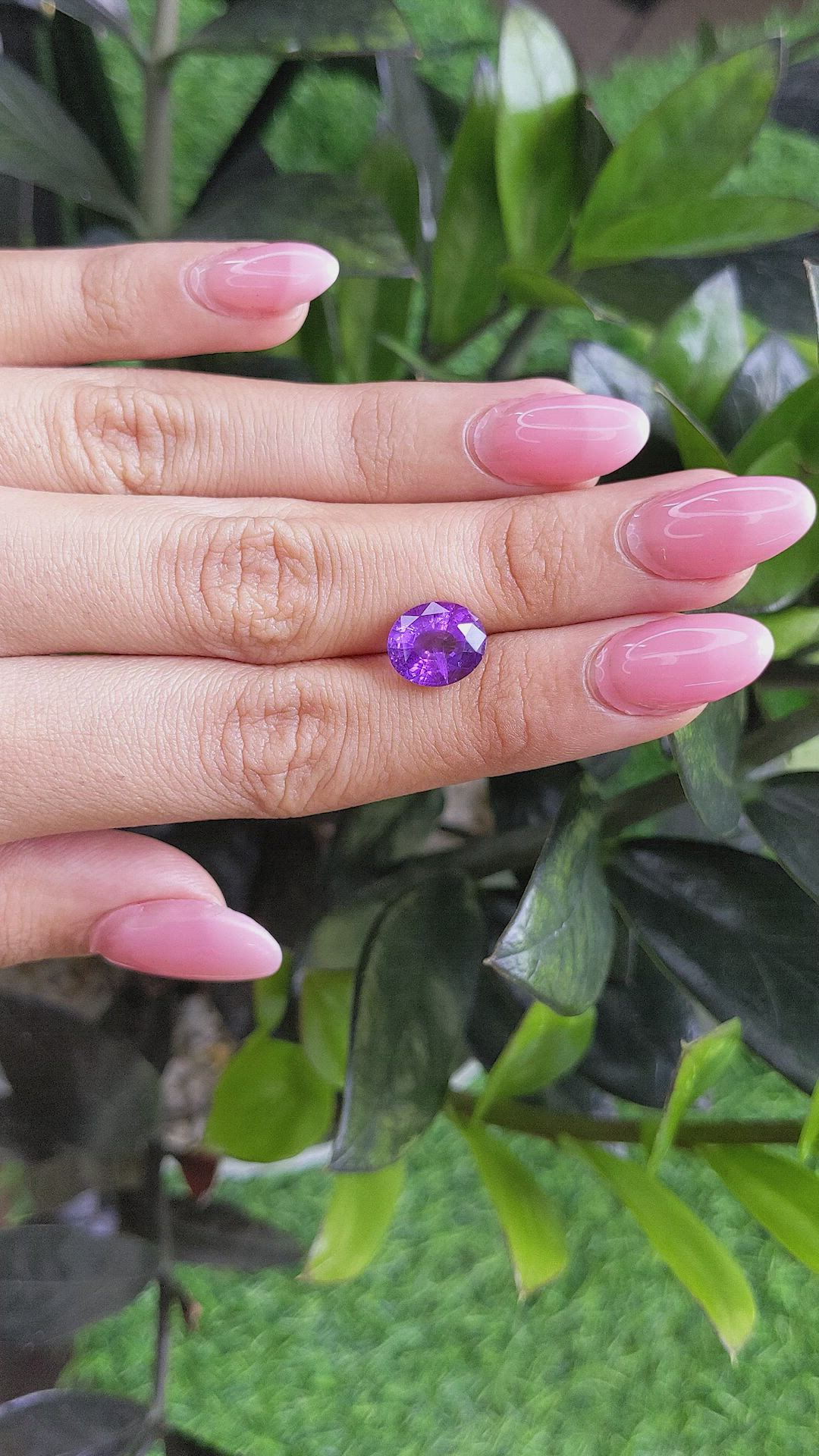 3.34 Ct. Amethyst from Africa Size Video