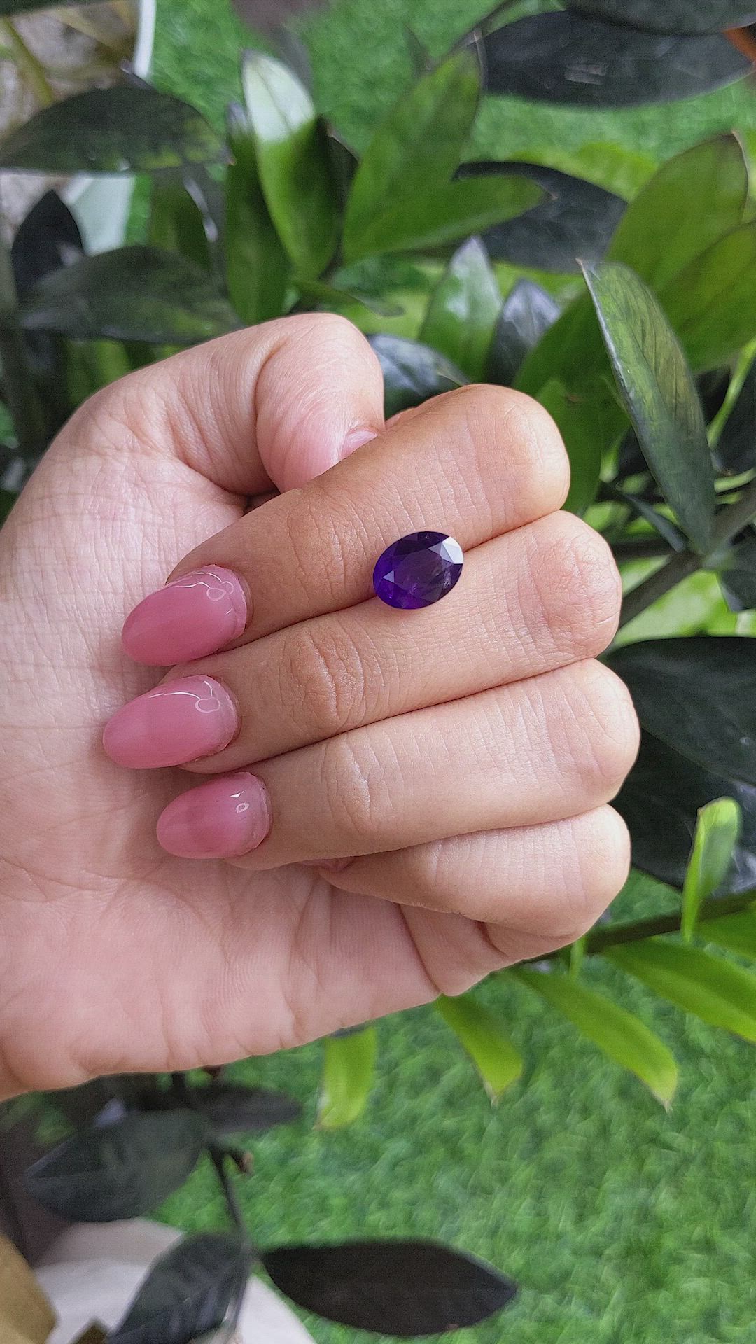 3.45 Ct. Amethyst from Africa Size Video