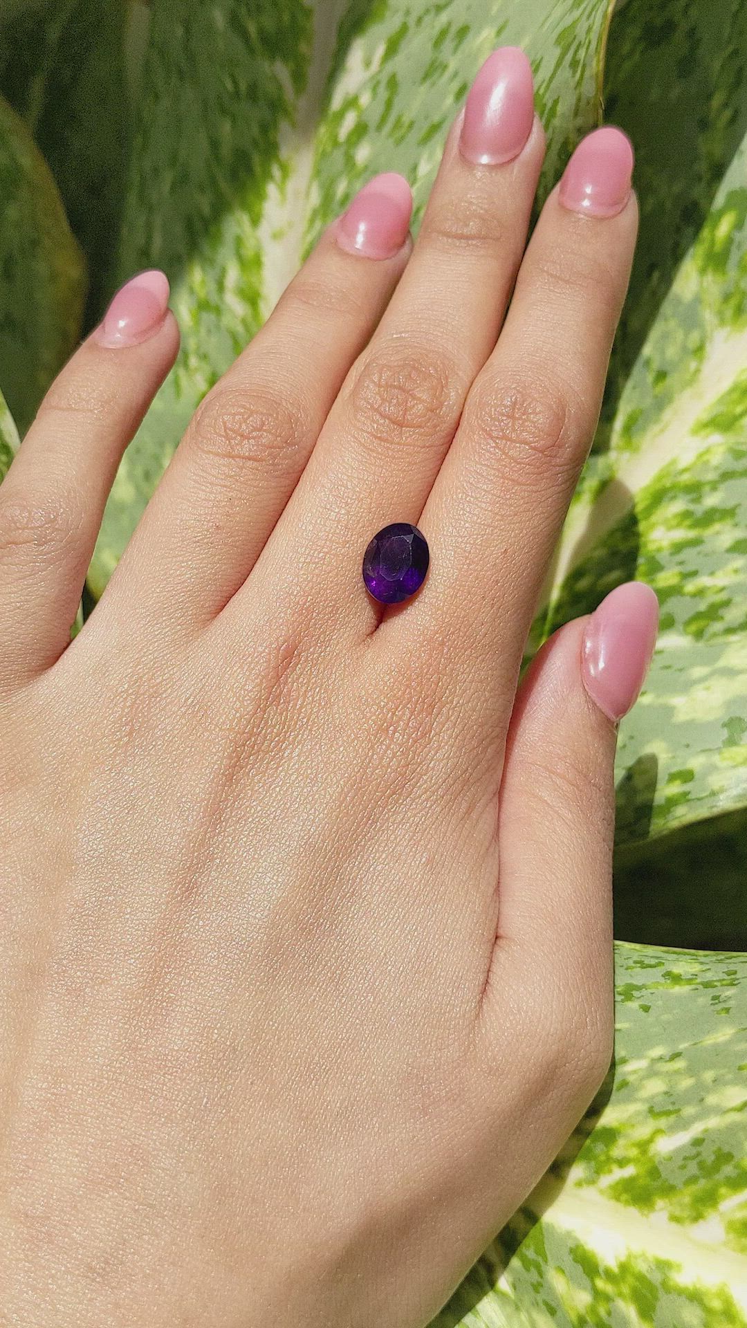 3.45 Ct. Amethyst from Africa Size Video