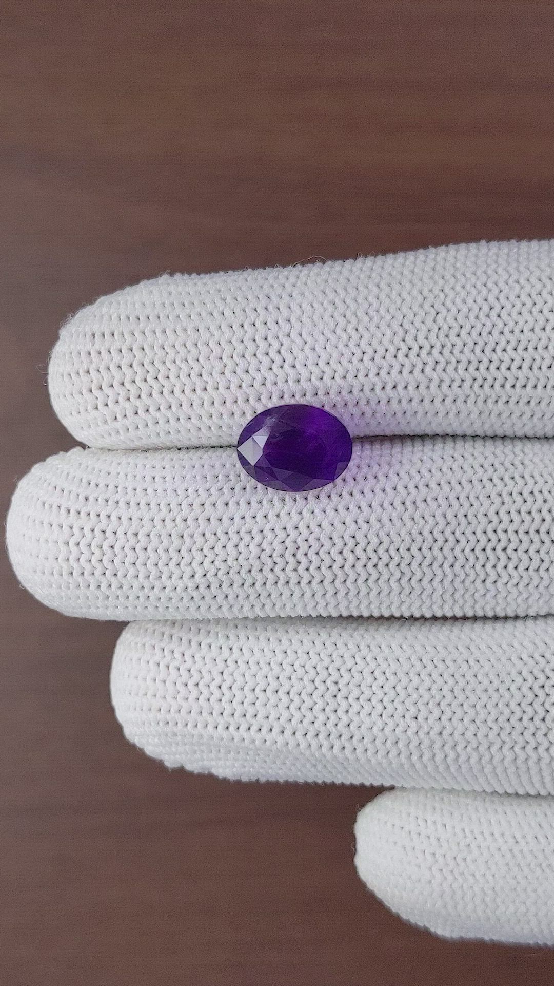 3.45 Ct. Amethyst from Africa Size Video