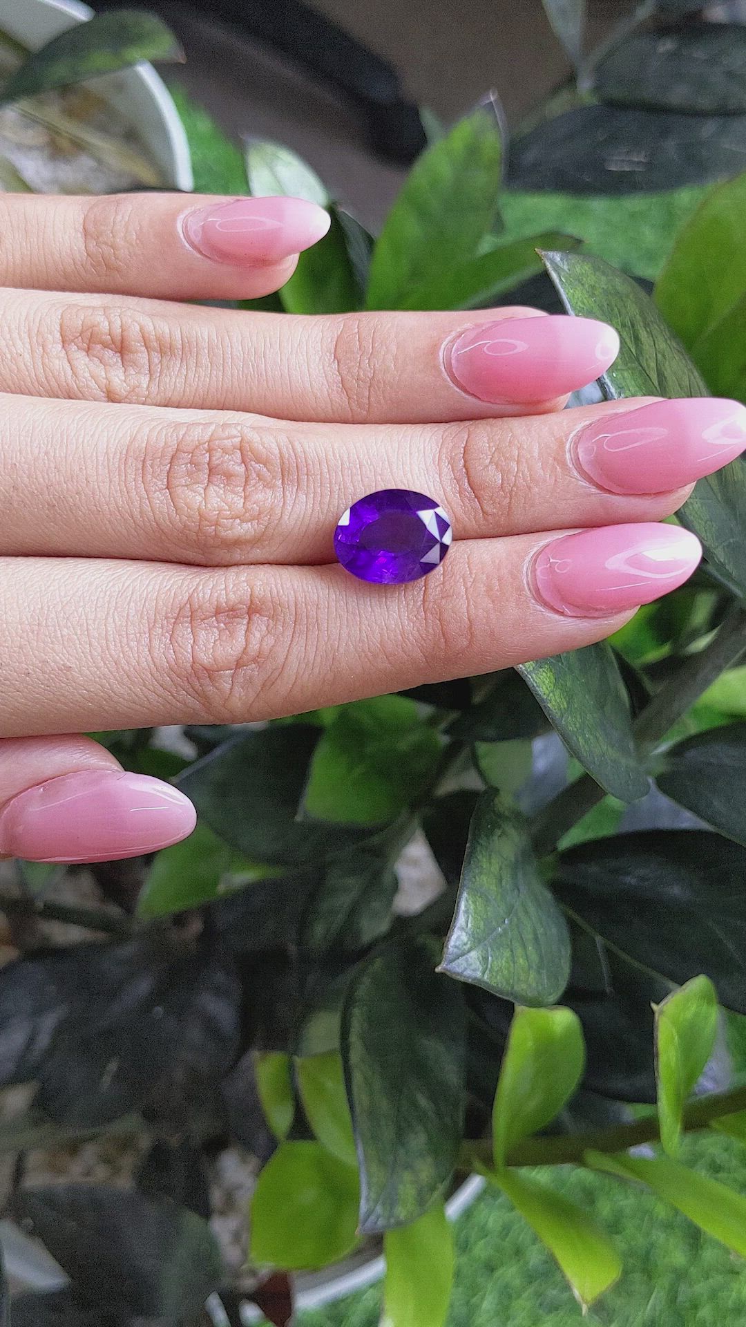 5.93 Ct. Amethyst from Africa Size Video