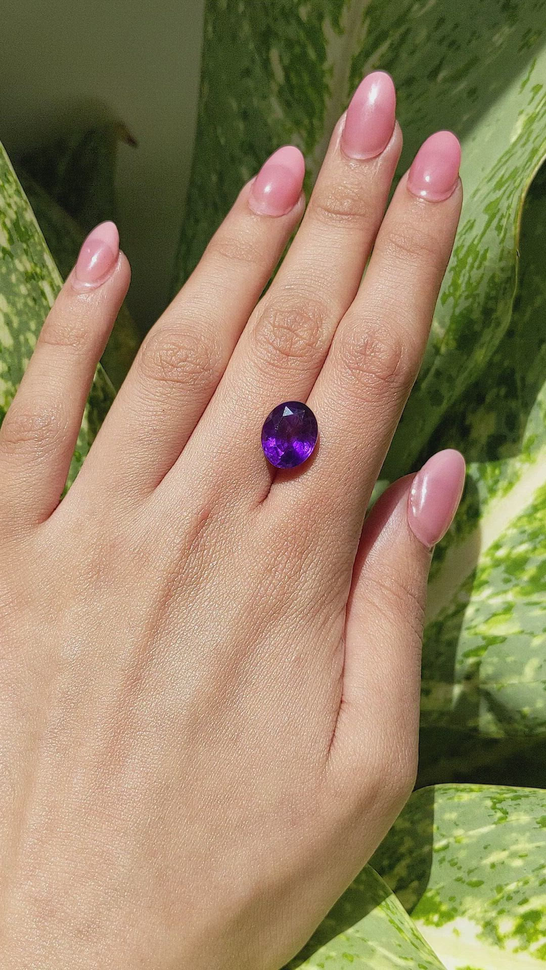 5.93 Ct. Amethyst from Africa Size Video