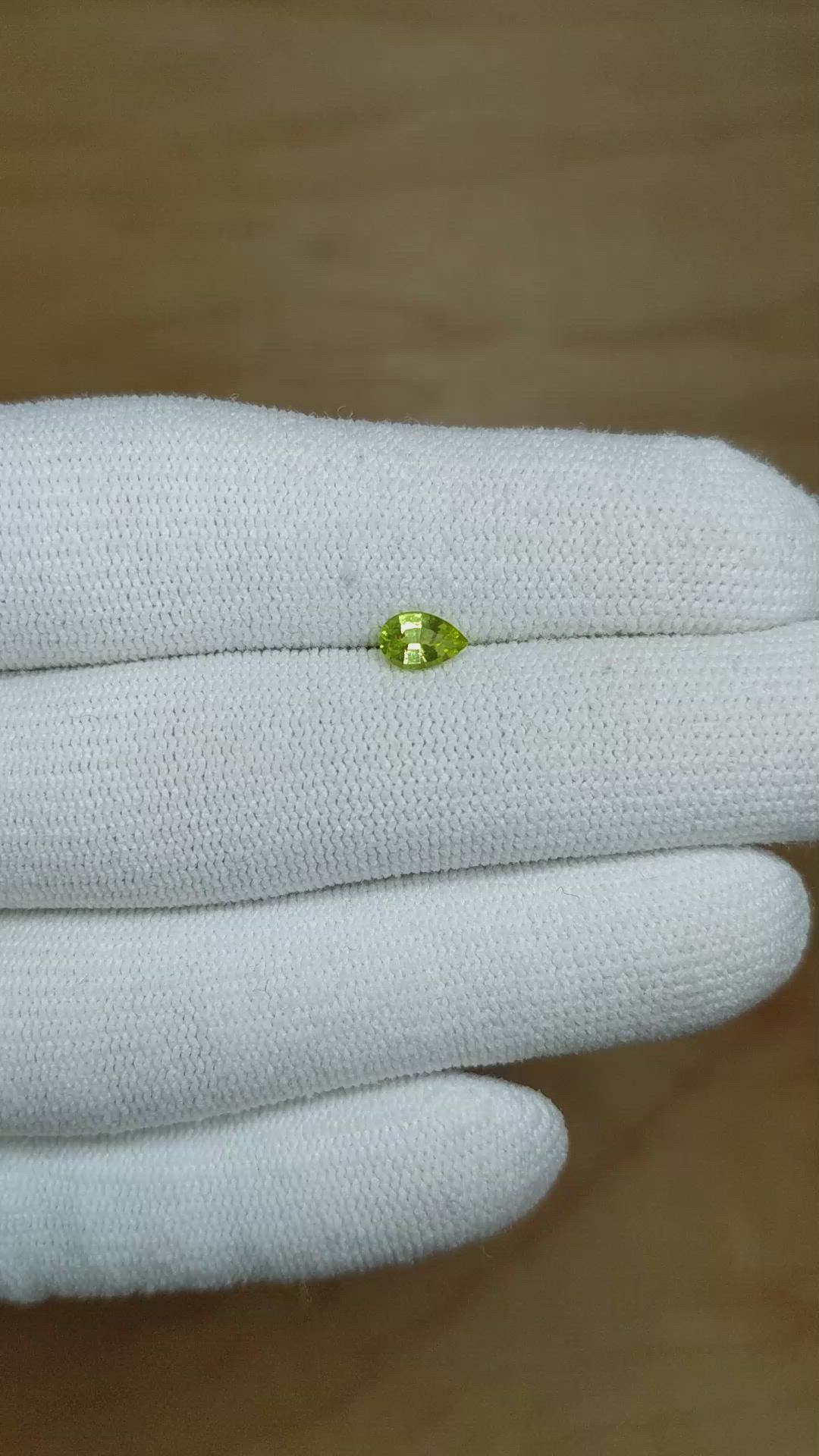 0.39 Ct. Peridot from Ceylon (Sri Lanka) Size Video