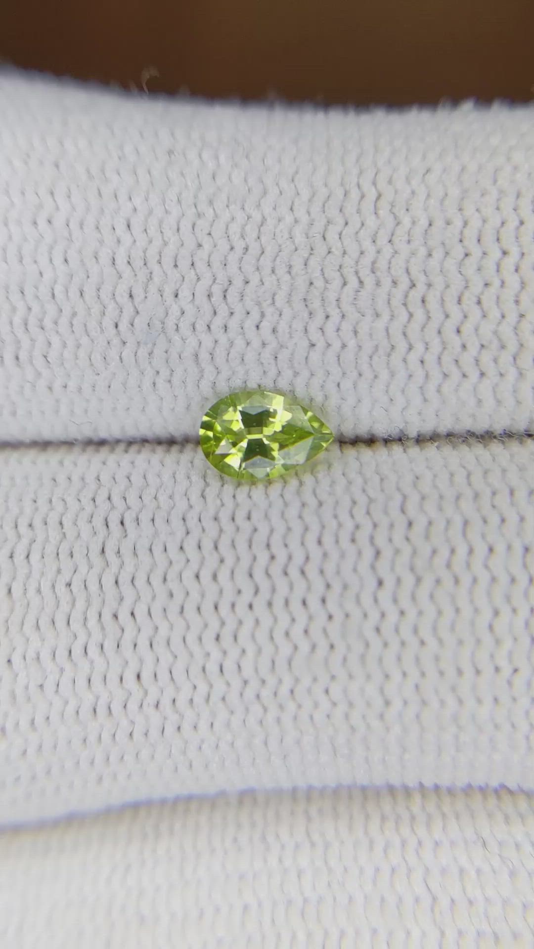 0.39 Ct. Peridot from Ceylon (Sri Lanka) Size Video