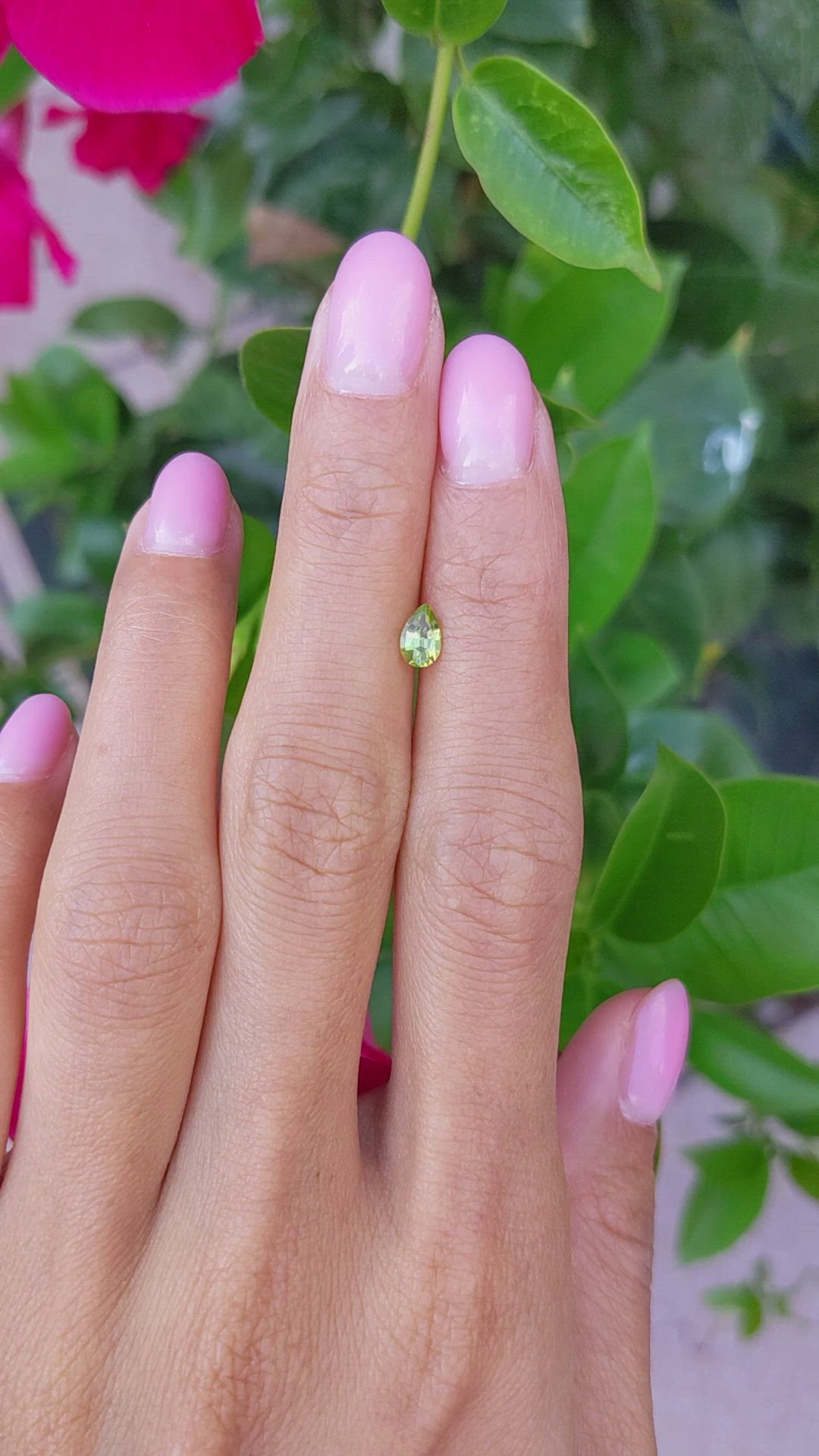 0.39 Ct. Peridot from Ceylon (Sri Lanka) Size Video