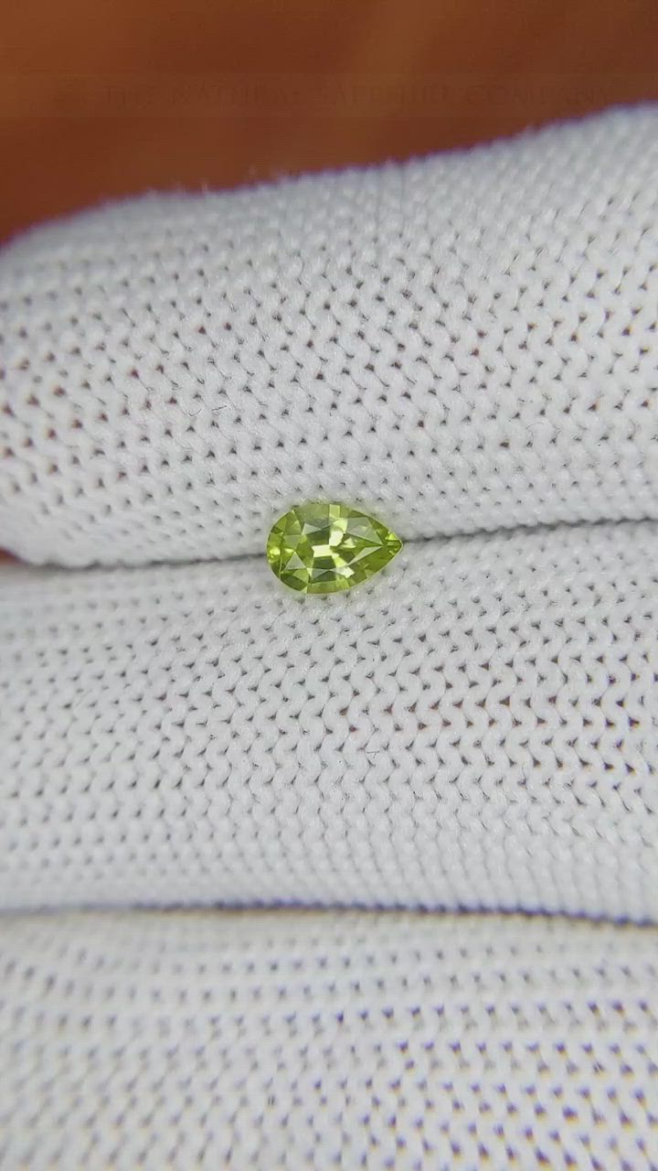 0.39 Ct. Peridot from Ceylon (Sri Lanka) Size Video