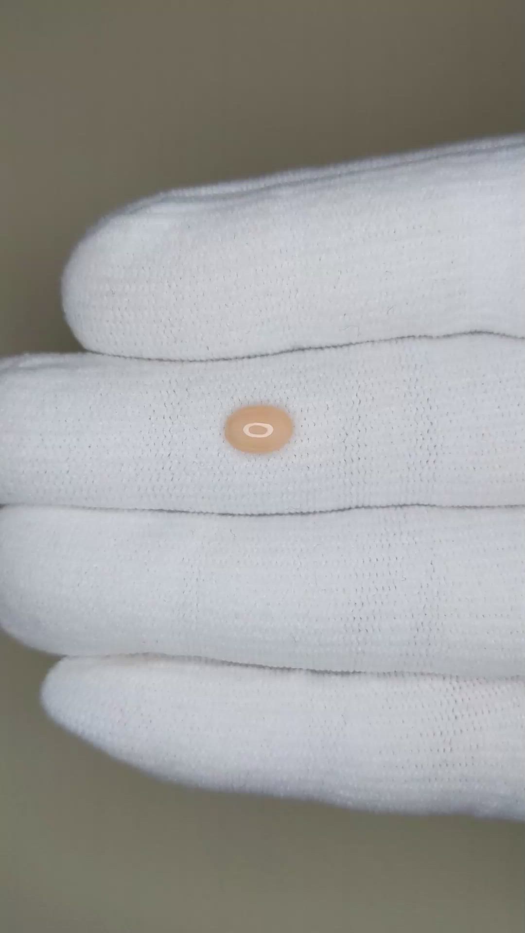 0.73 Ct. Orange Cabochon Coral from Italy Size Video