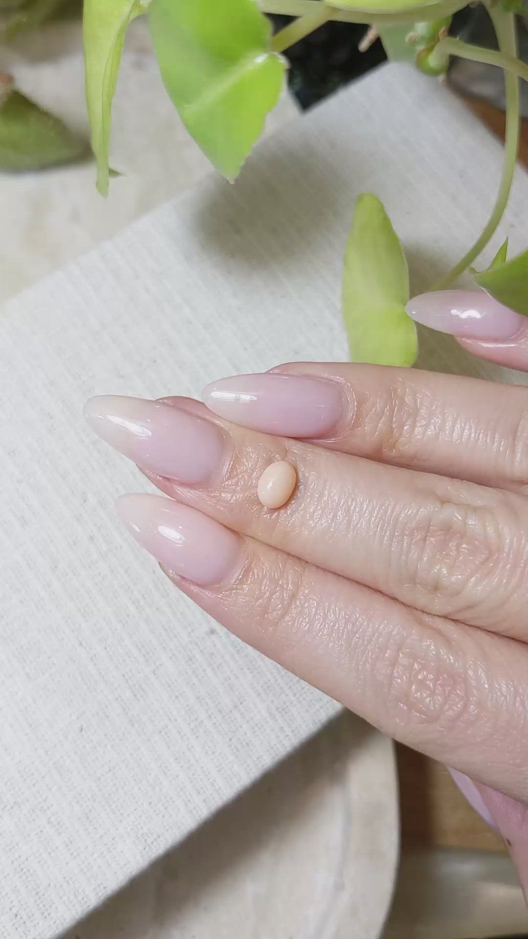 0.73 Ct. Orange Cabochon Coral from Italy Size Video