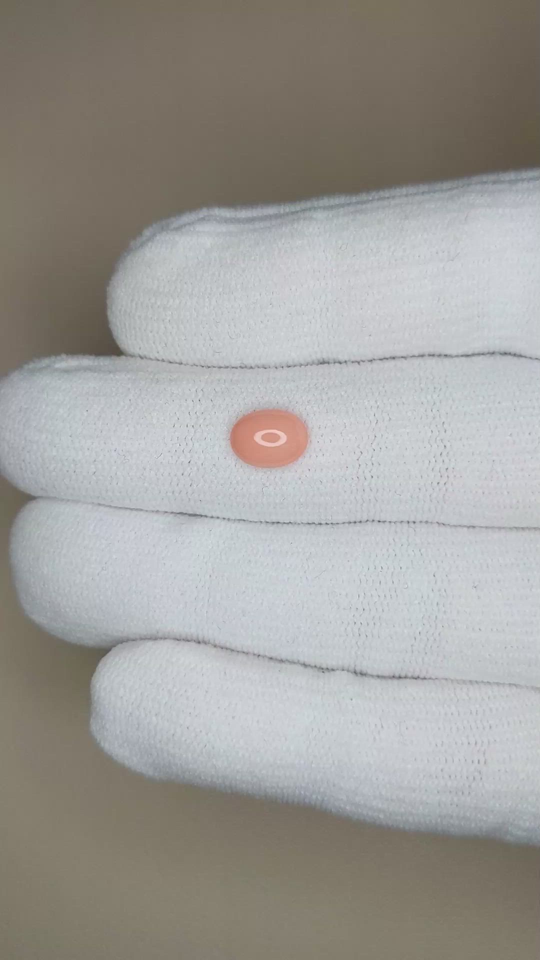 1.04 Ct. Orange Cabochon Coral from Italy Size Video