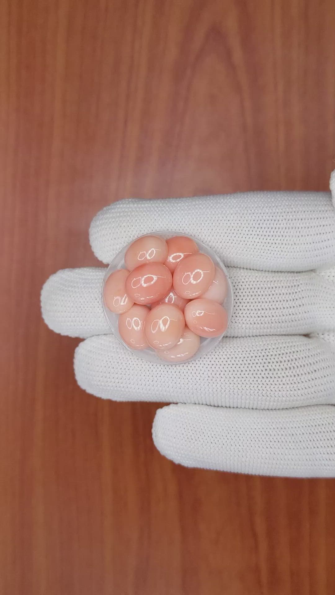 36.04 Ct. Cabochon Coral from Italy Size Video