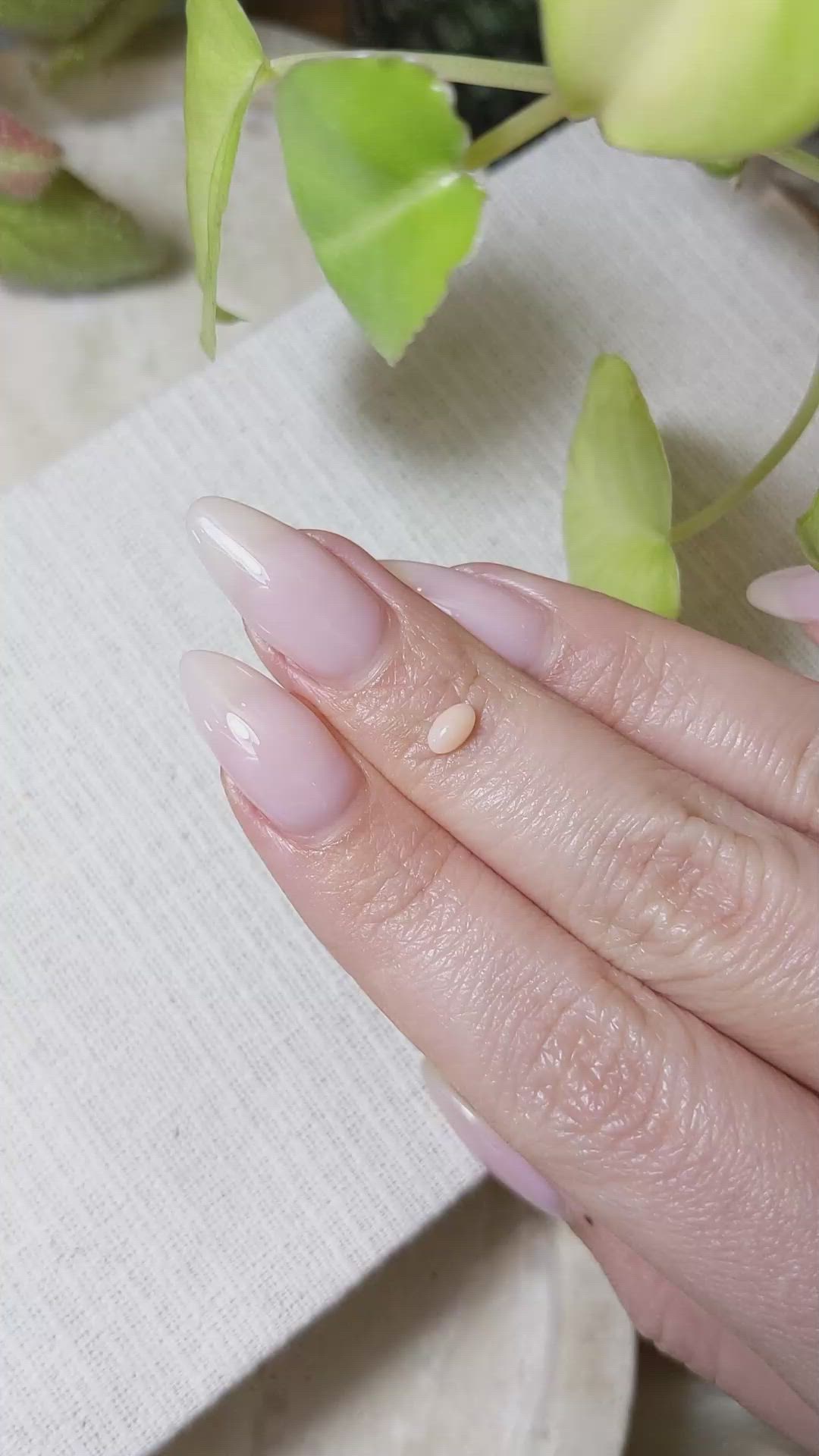 0.22 Ct. Orange Cabochon Coral from Italy Size Video