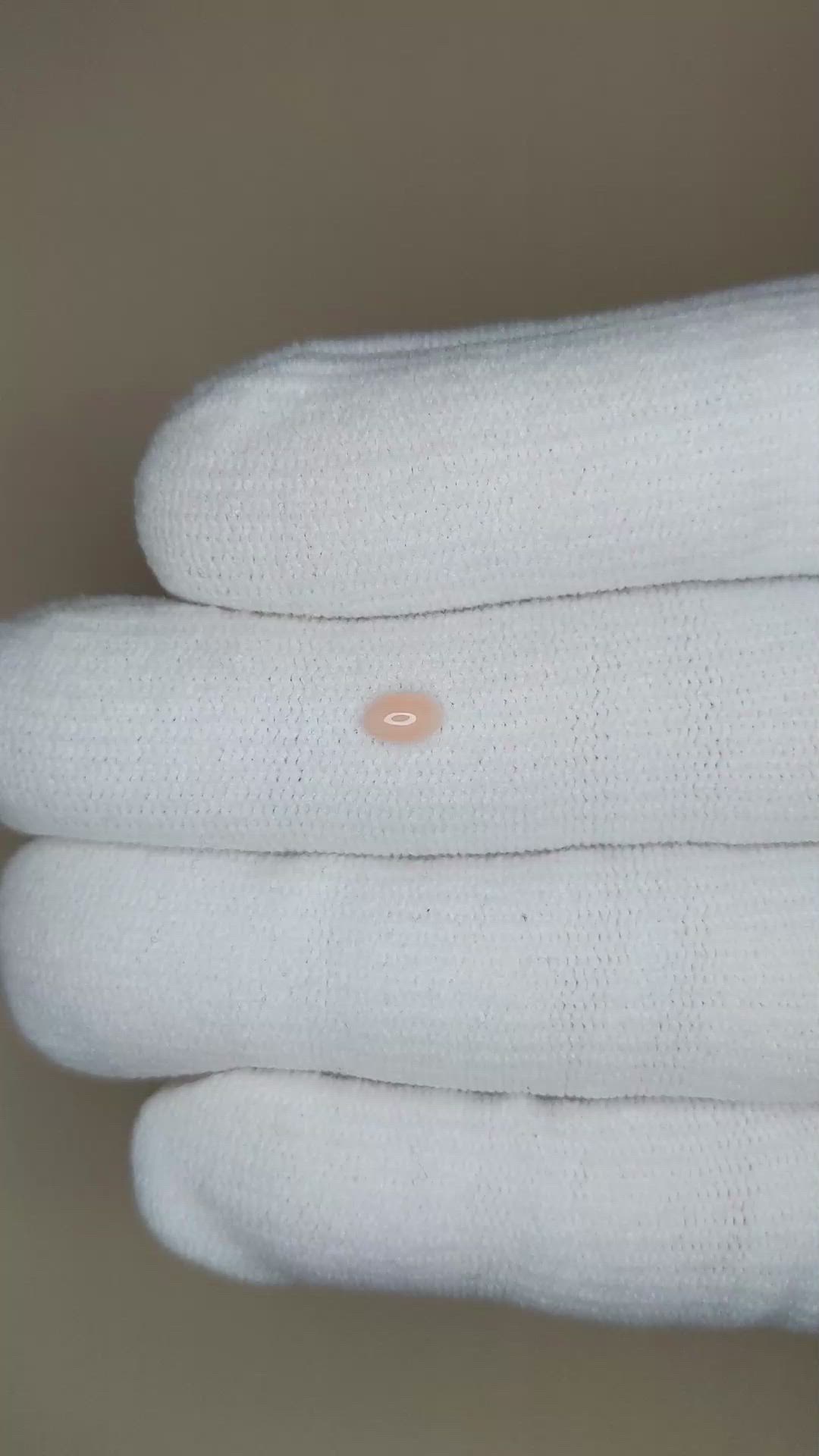 0.22 Ct. Orange Cabochon Coral from Italy Size Video