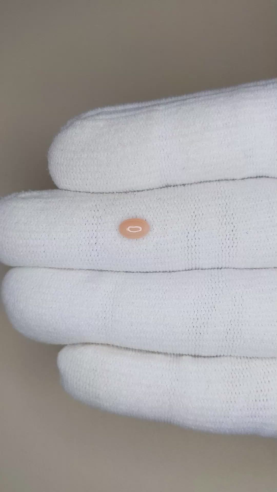 0.56 Ct. Cabochon Coral from Italy Size Video