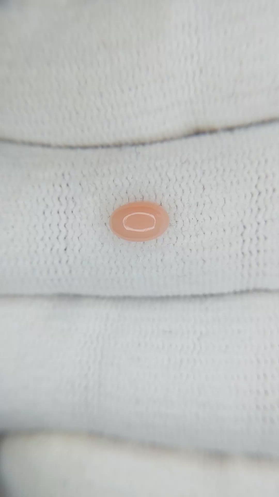 0.56 Ct. Cabochon Coral from Italy Size Video