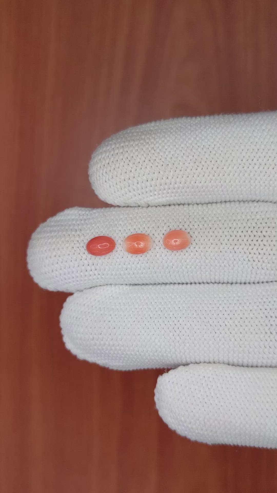 6.56 Ct. Cabochon Coral from Italy Size Video