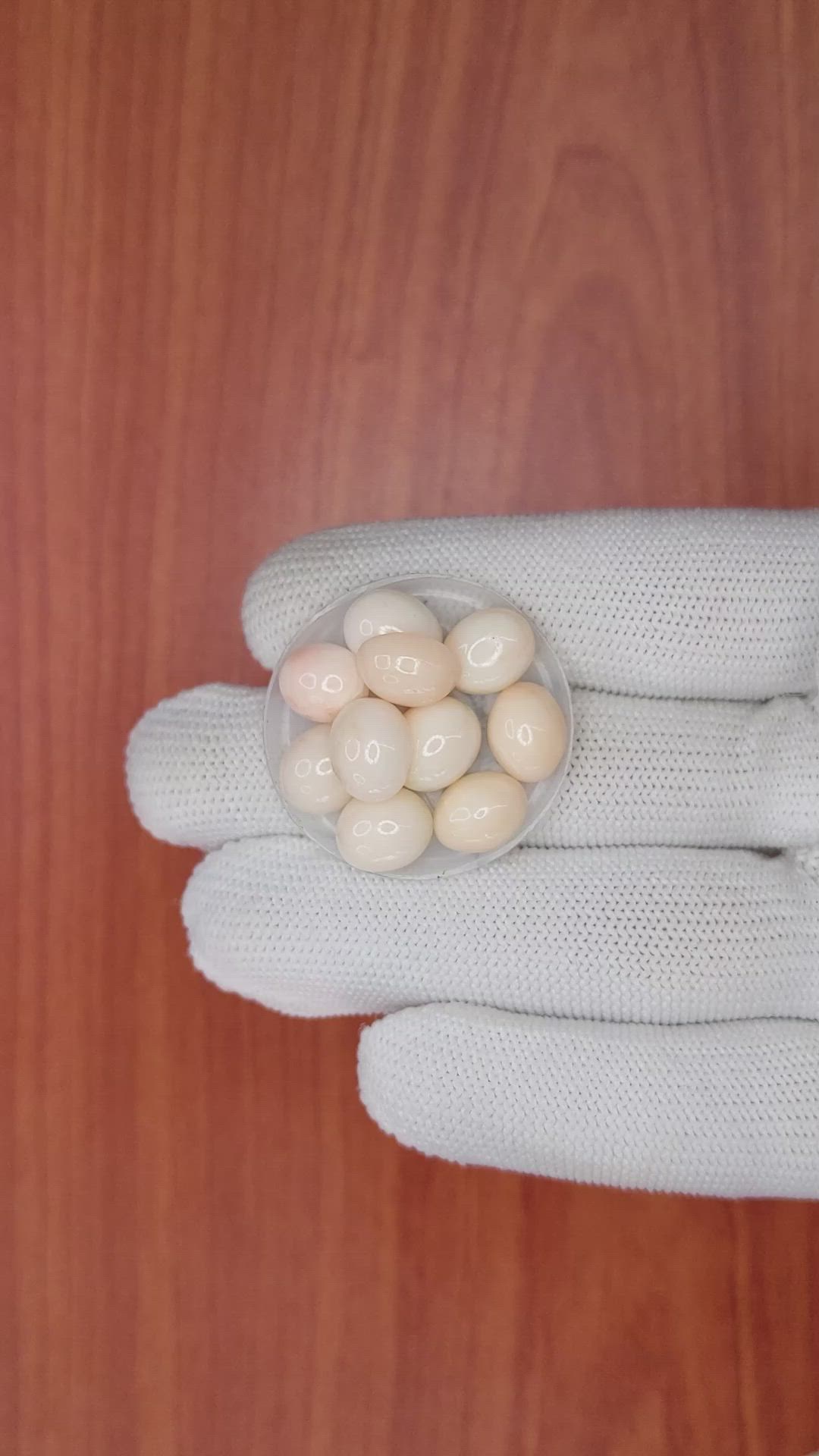 30.57 Ct. Cabochon Coral from Italy Size Video