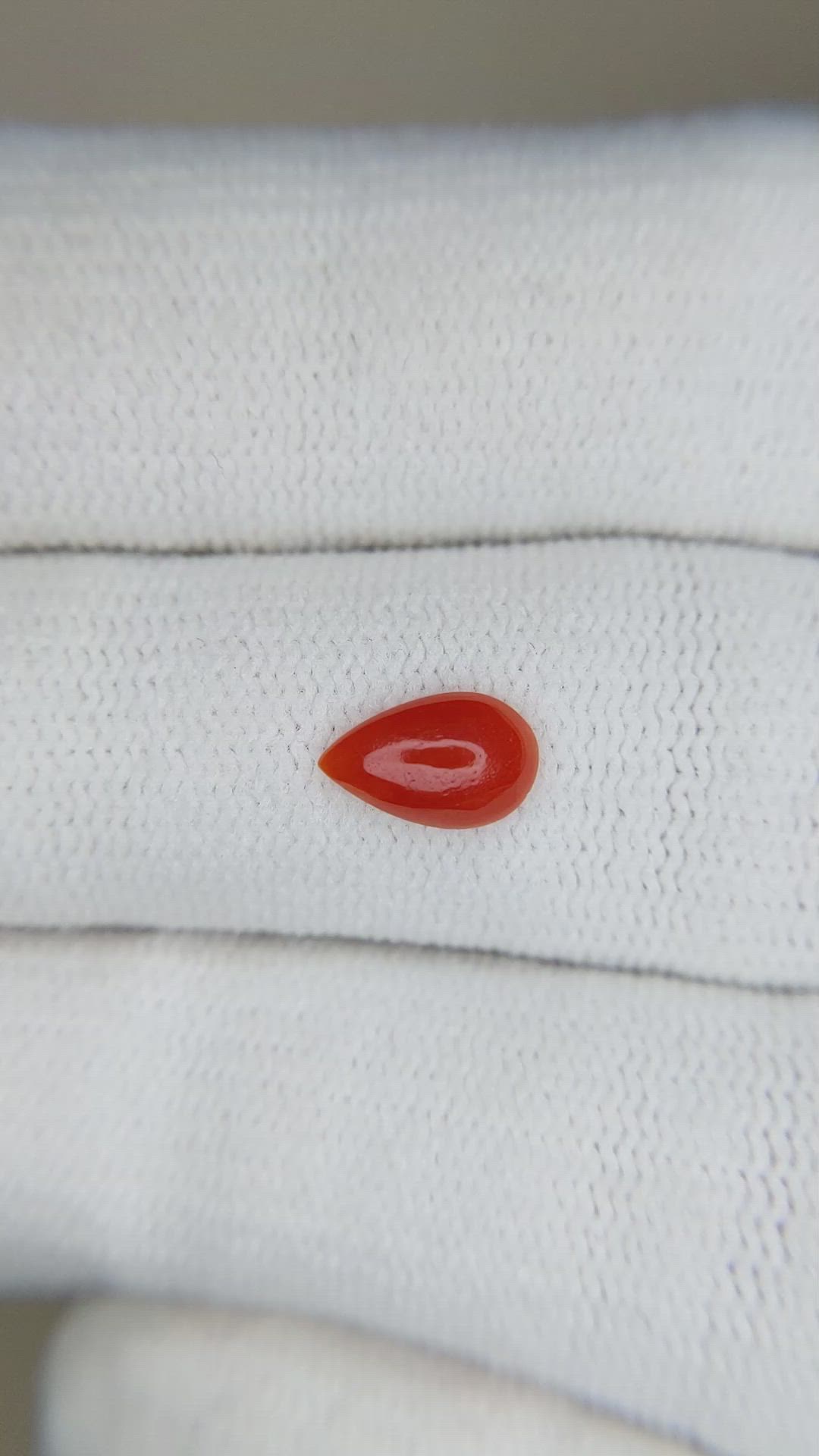 0.45 Ct. Cabochon Coral from Italy Size Video