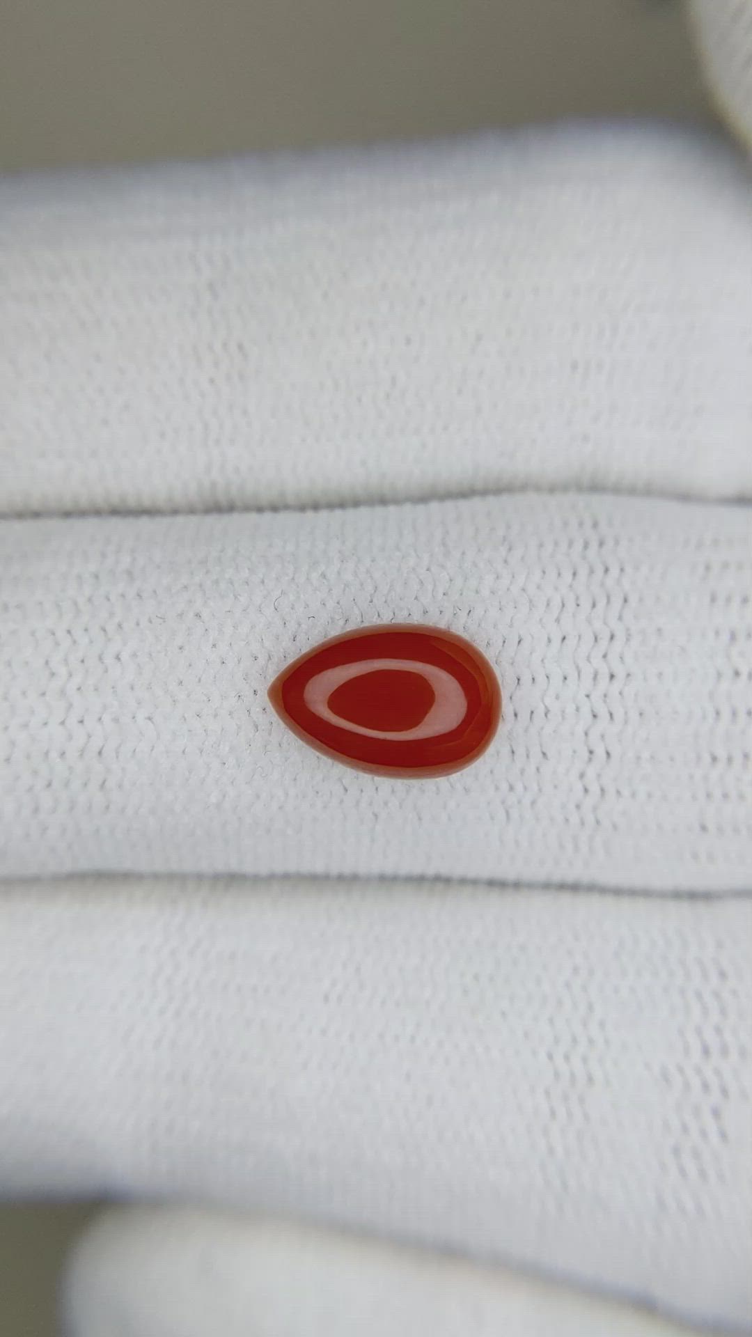 1.39 Ct. Cabochon Coral from Italy Size Video