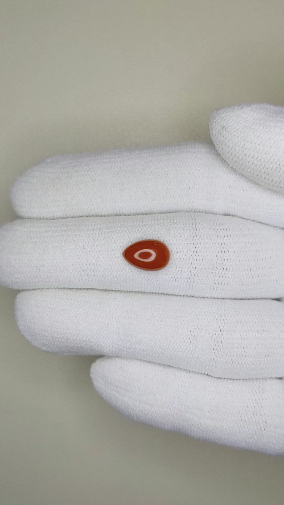 1.39 Ct. Cabochon Coral from Italy Size Video