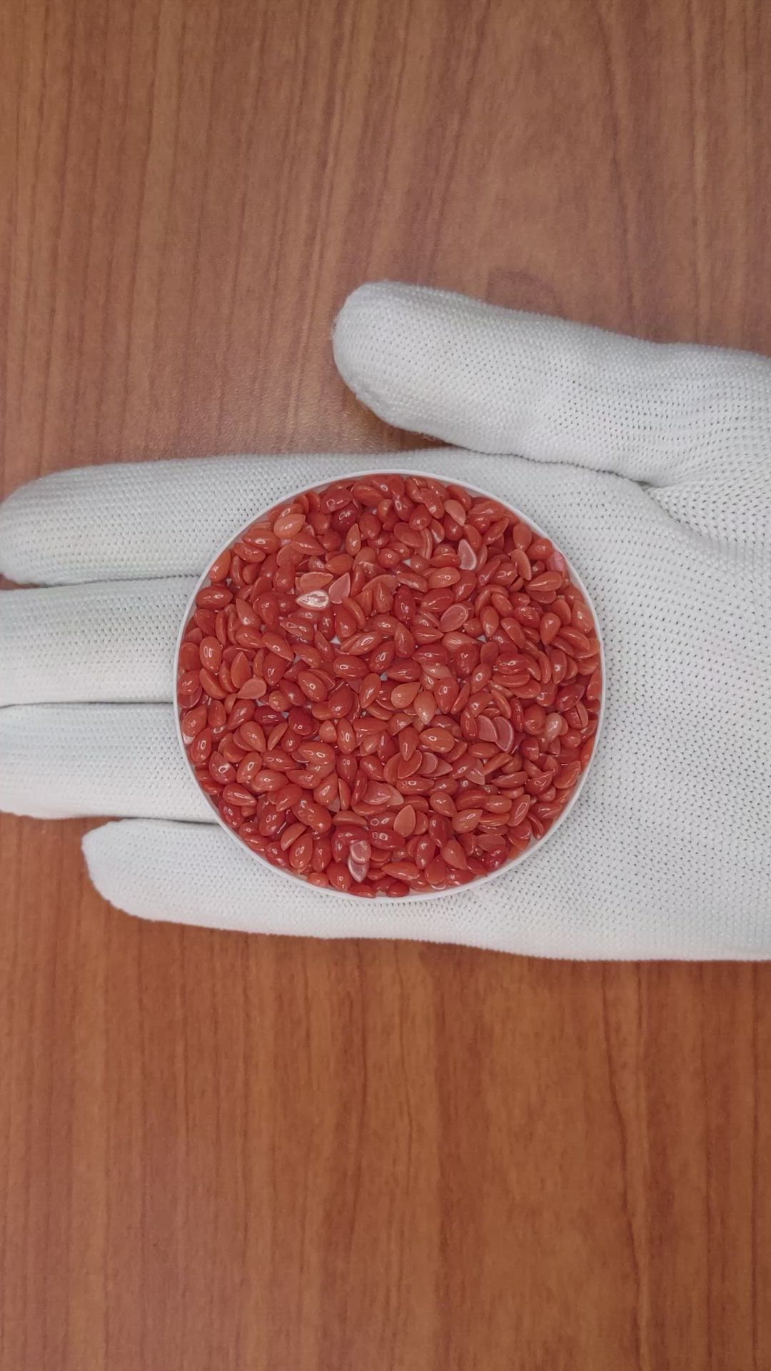 114.21 Ct. Cabochon Coral from Italy Size Video
