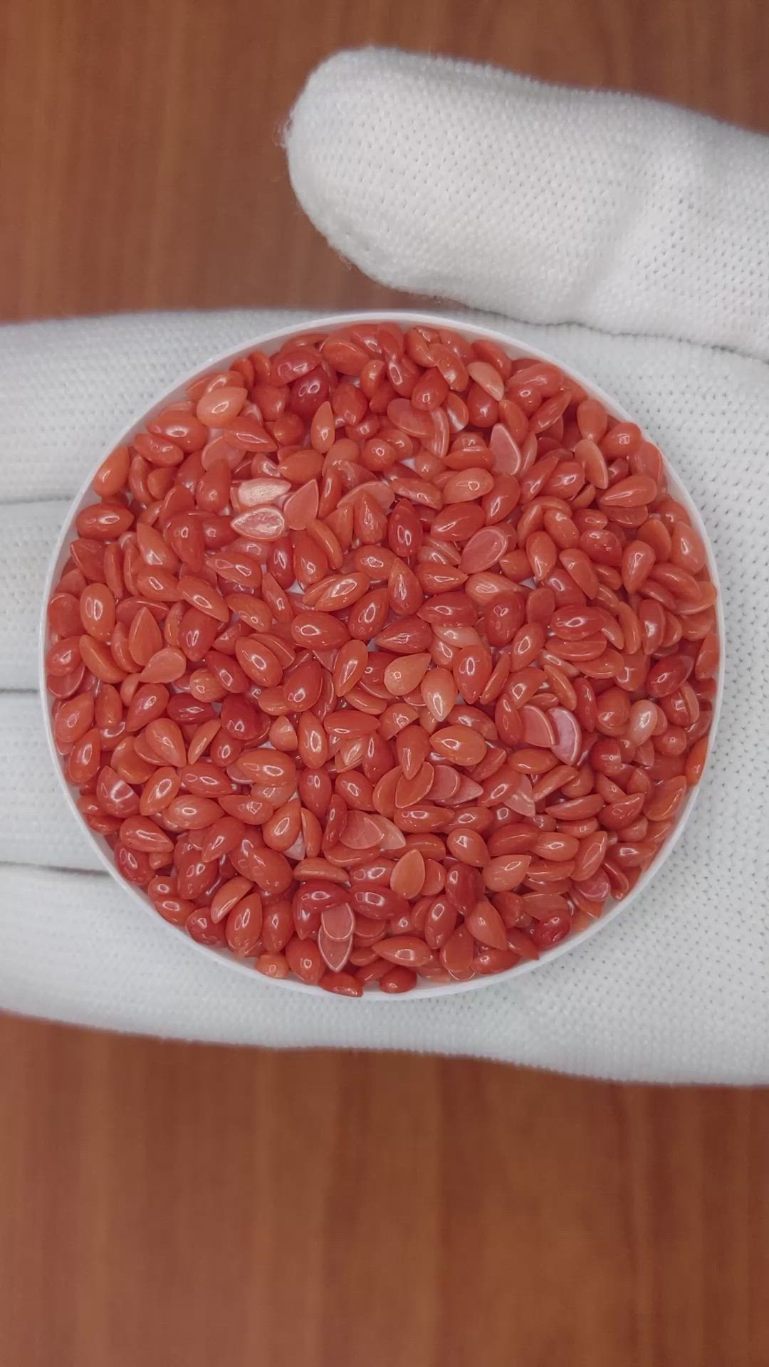 114.21 Ct. Cabochon Coral from Italy Size Video