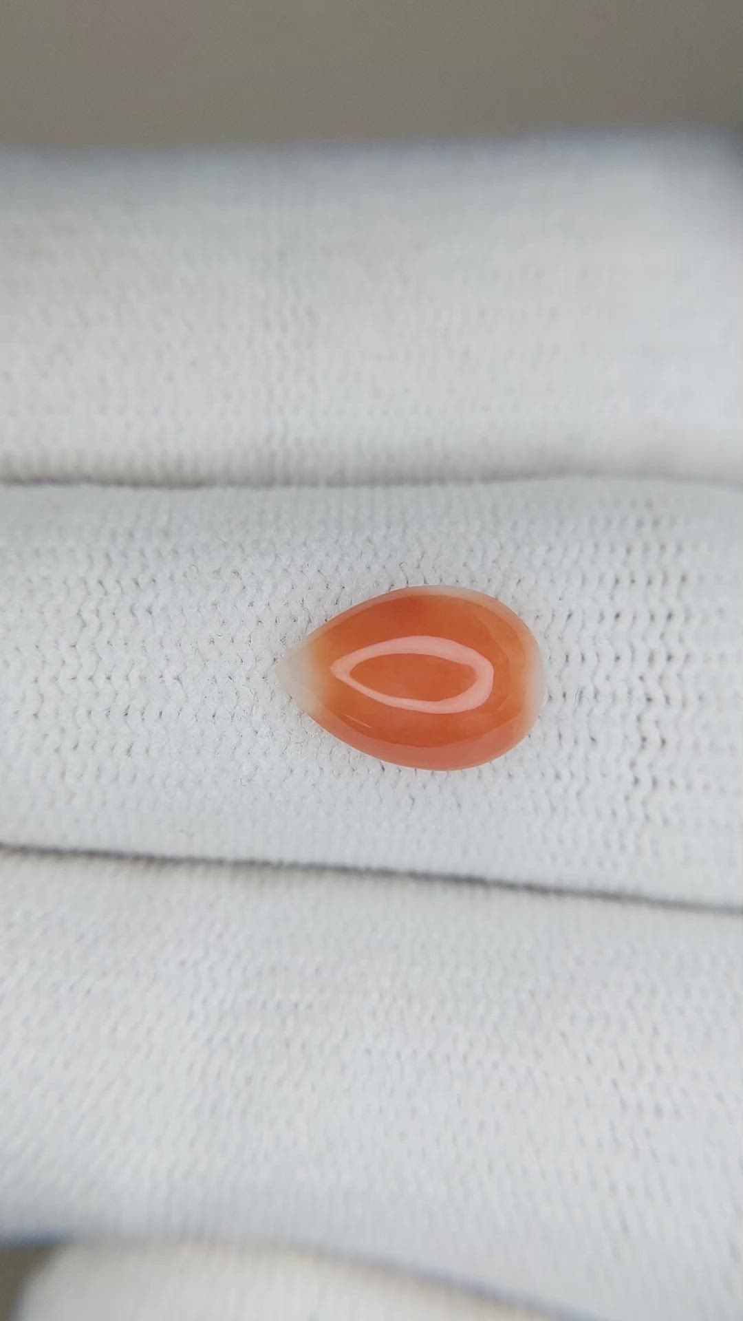 1.41 Ct. Cabochon Coral from Italy Size Video