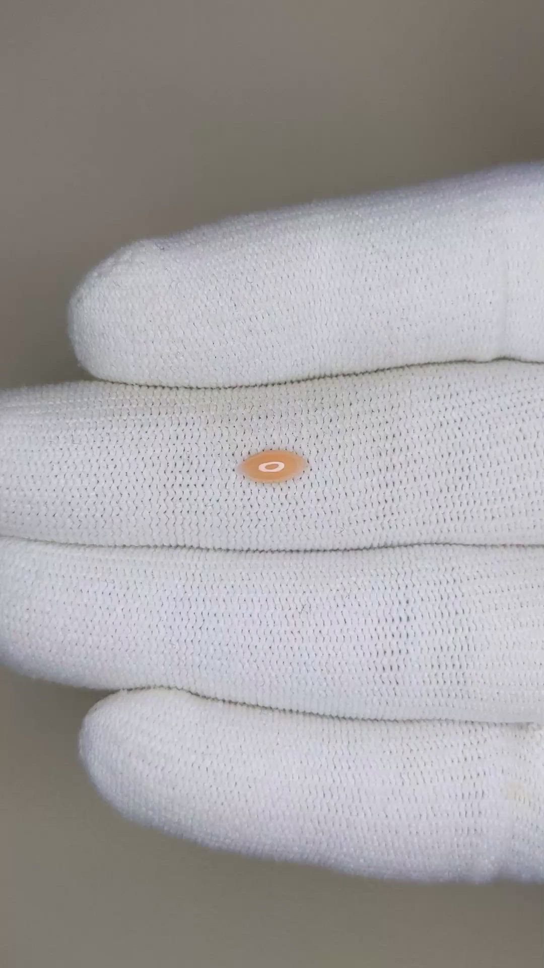 0.24 Ct. Cabochon Coral from Italy Size Video