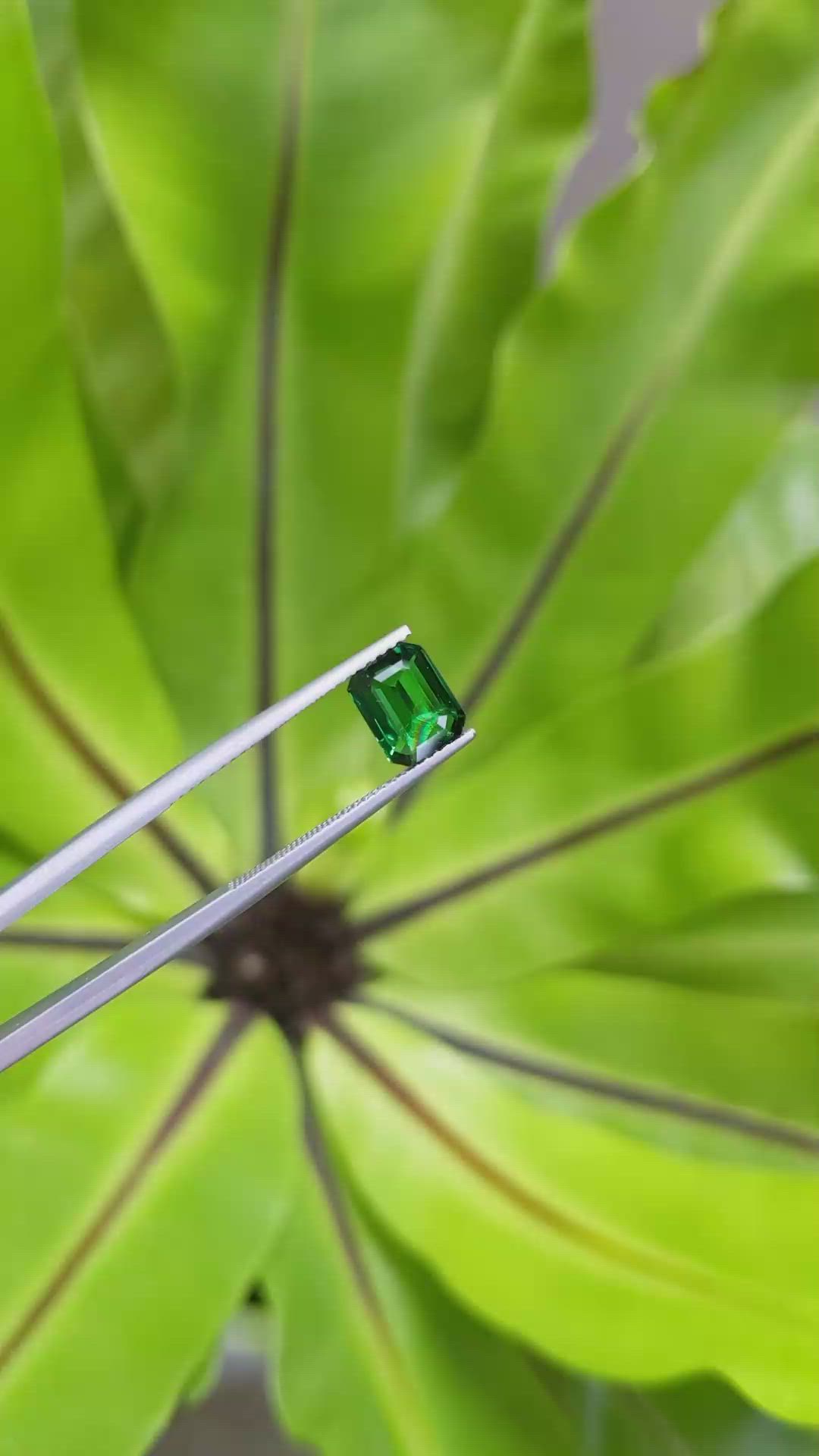1.43 Ct. Tsavorite Garnet from Tanzania Size Video