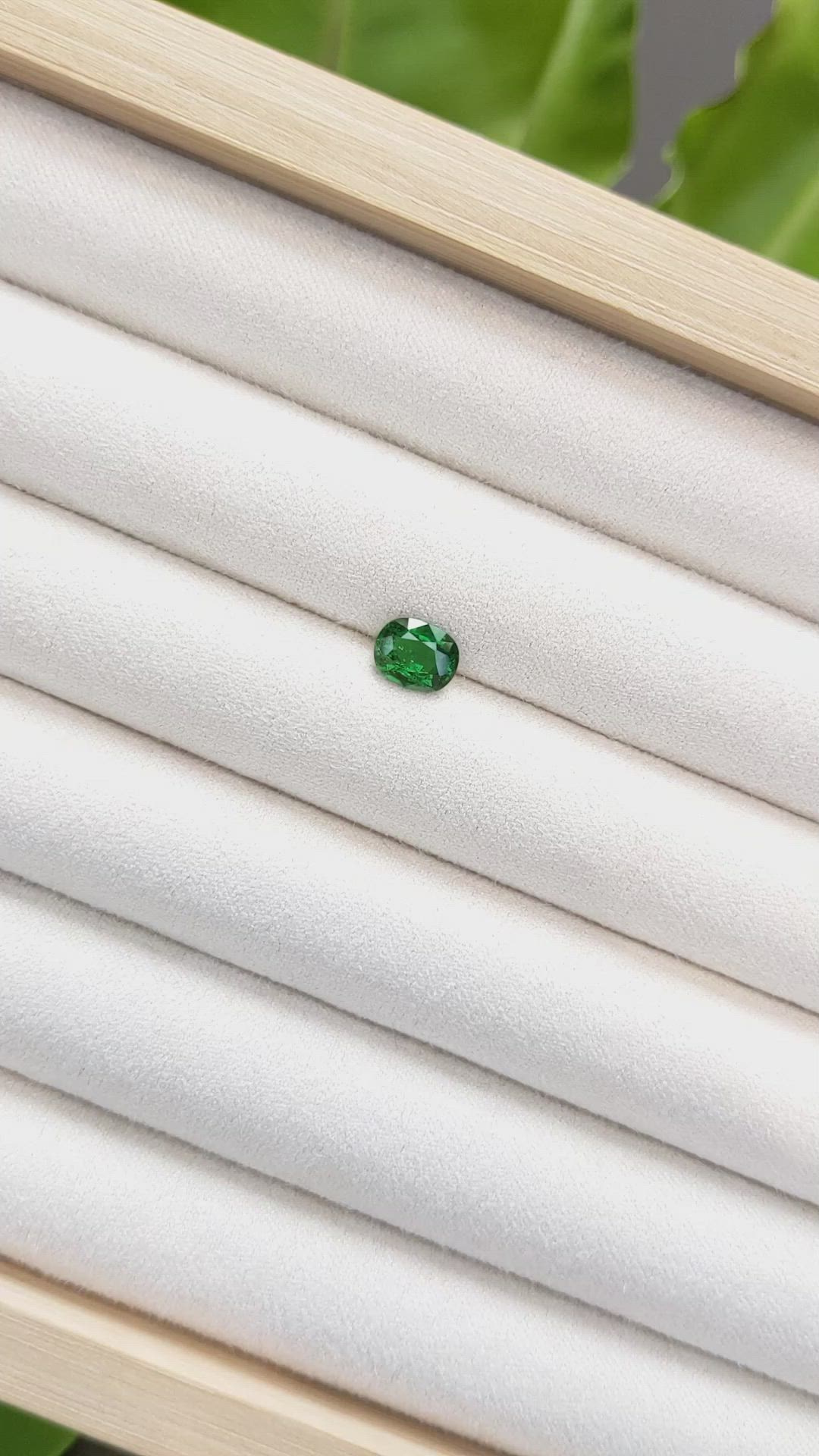 1.22 Ct. Tsavorite Garnet from Tanzania Size Video