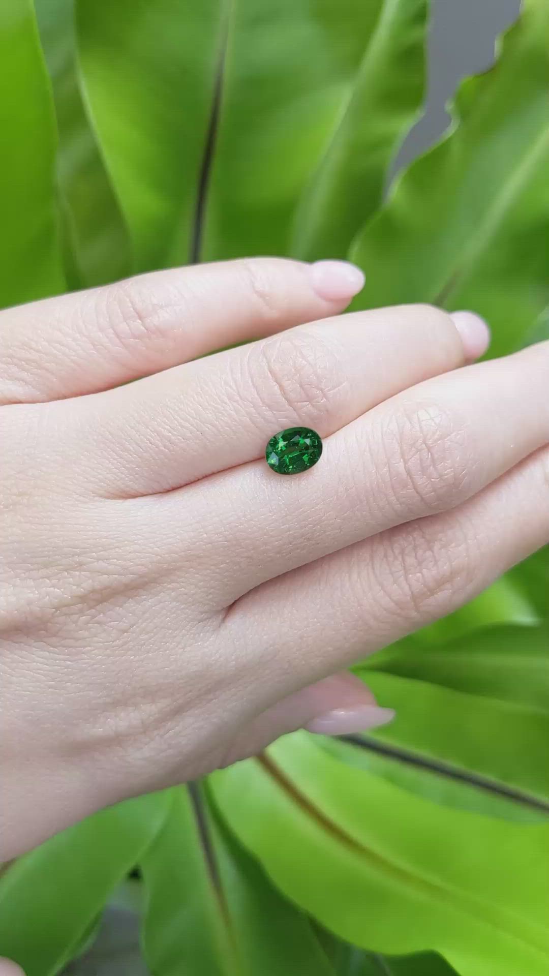 1.30 Ct. Tsavorite Garnet from Tanzania Size Video