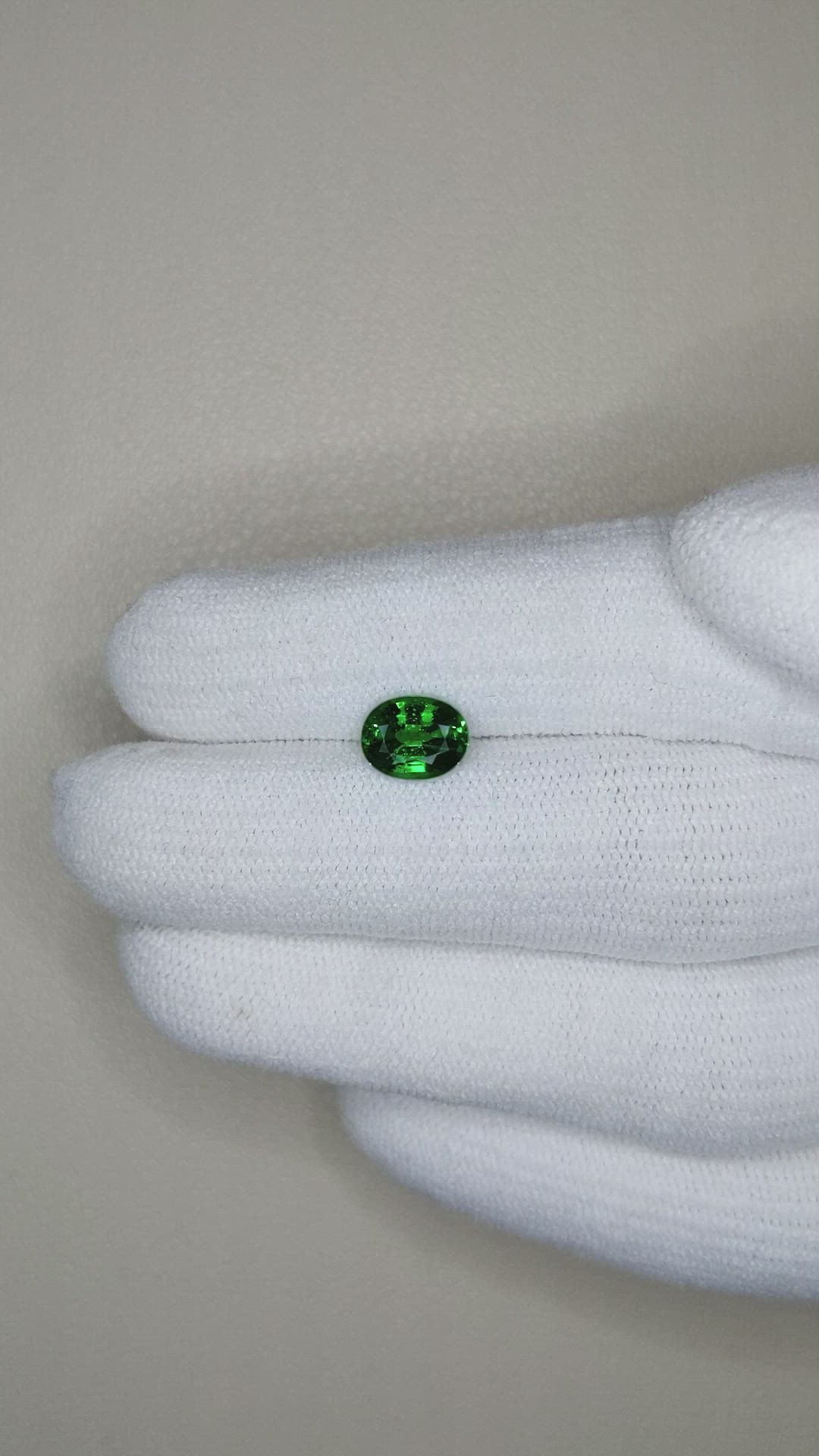 1.30 Ct. Tsavorite Garnet from Tanzania Size Video