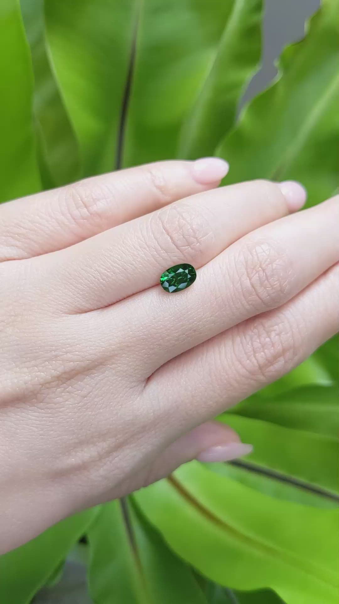 1.20 Ct. Tsavorite Garnet from Tanzania Size Video