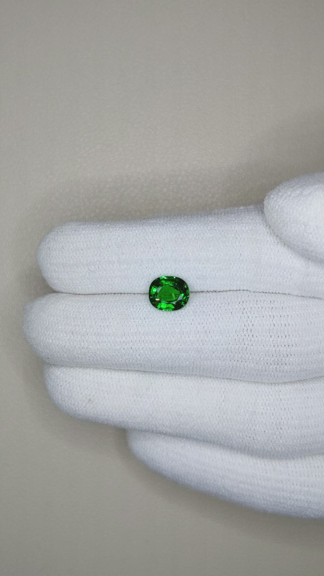 1.27 Ct. Tsavorite Garnet from Tanzania Size Video
