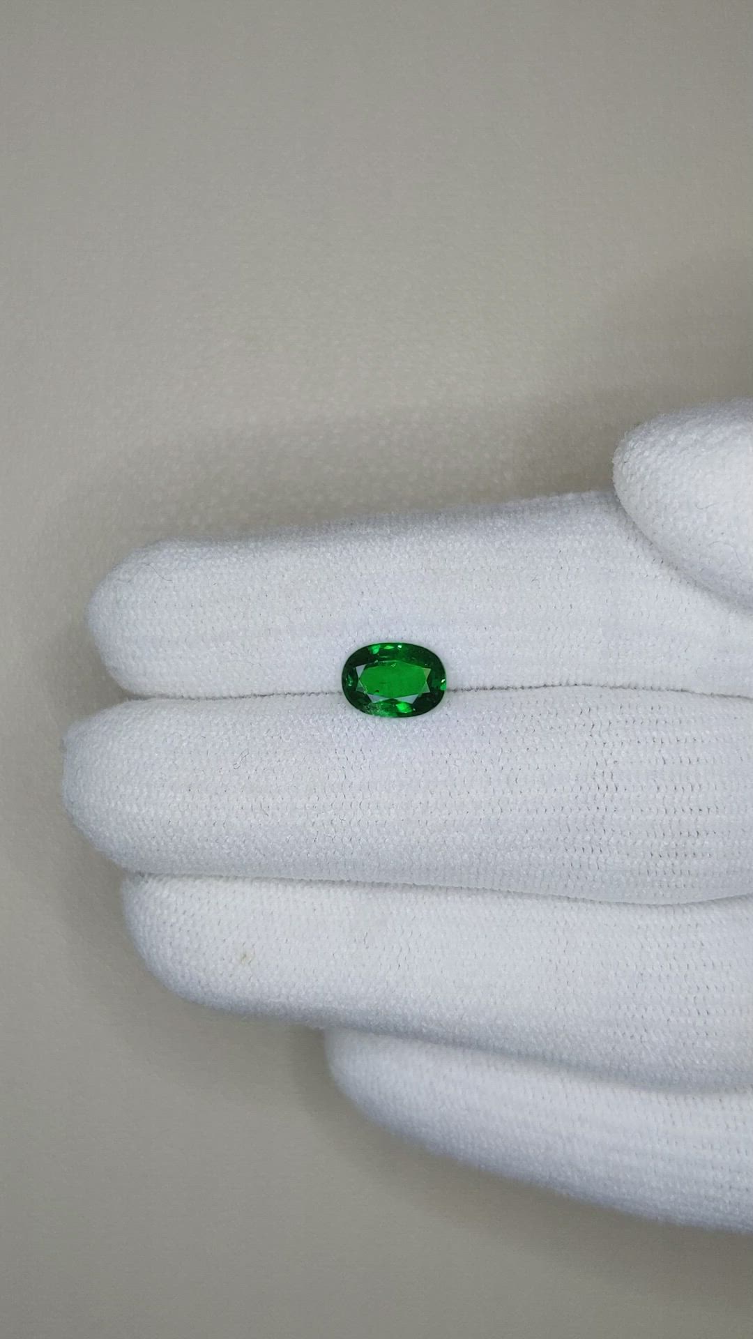 1.15 Ct. Tsavorite Garnet from Tanzania Size Video