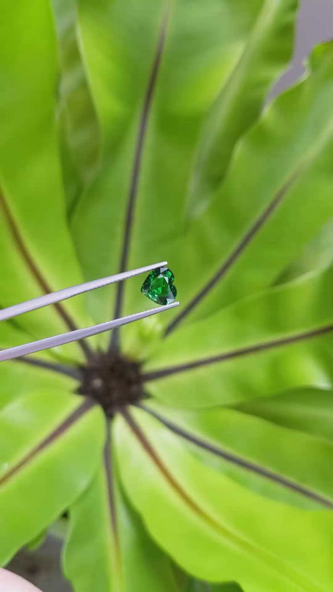 1.52 Ct. Tsavorite Garnet from Tanzania Size Video