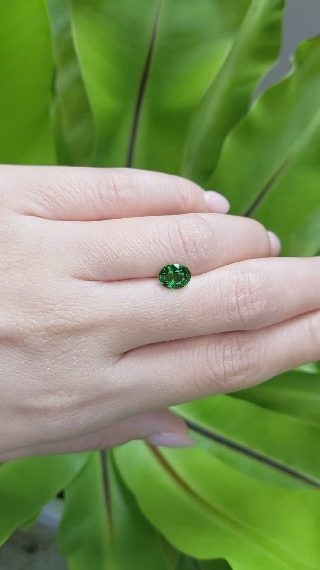 1.24 Ct. Tsavorite Garnet from Tanzania Size Video