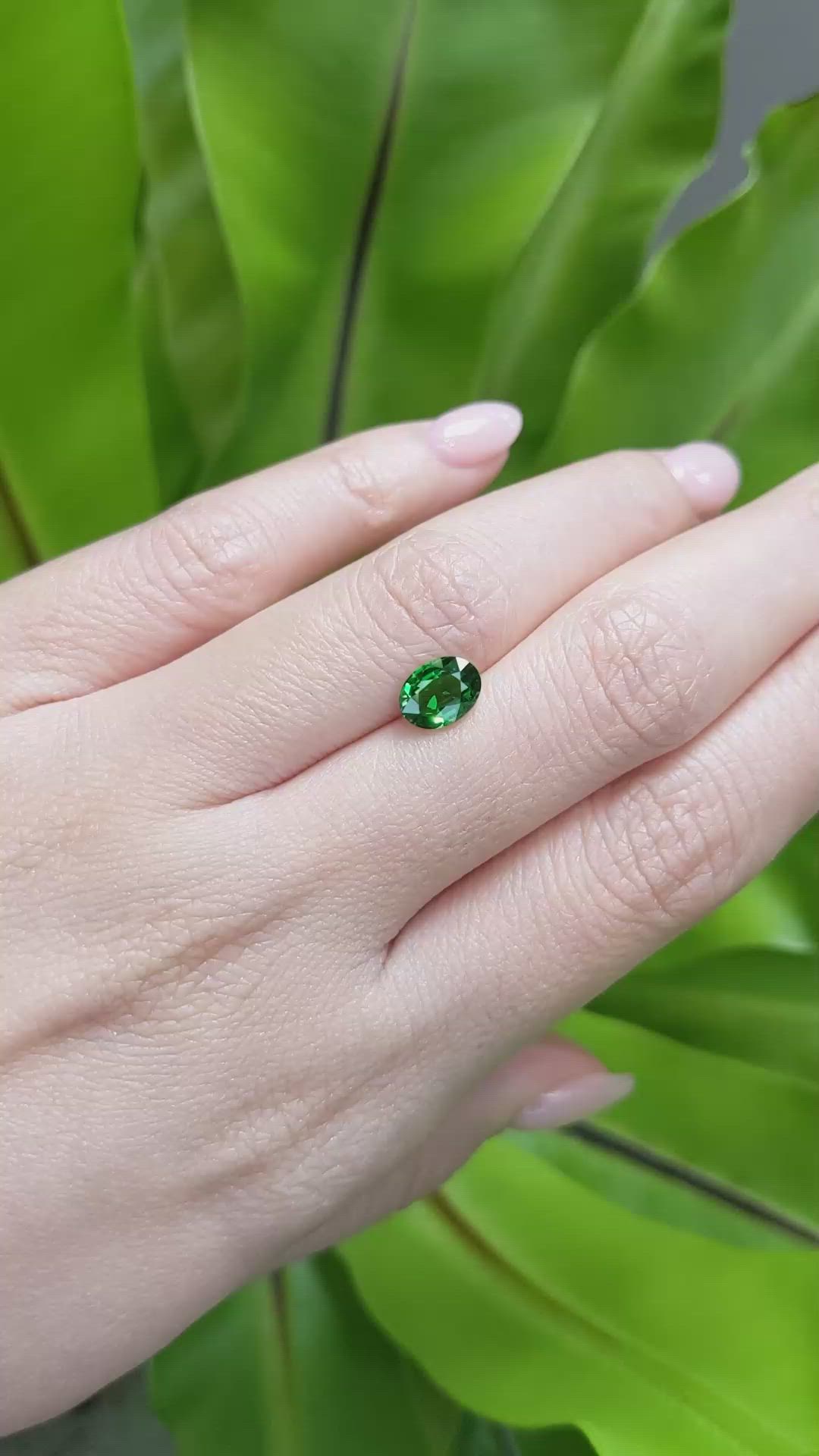 1.35 Ct. Tsavorite Garnet from Tanzania Size Video