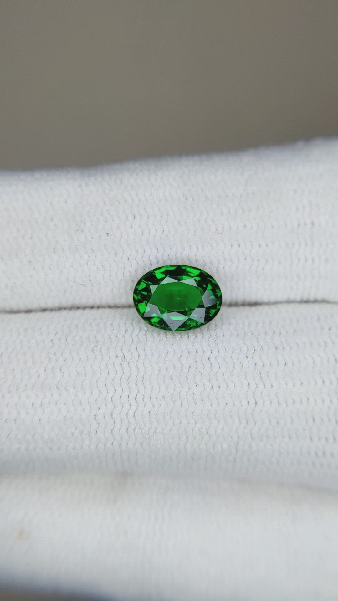 1.35 Ct. Tsavorite Garnet from Tanzania Size Video
