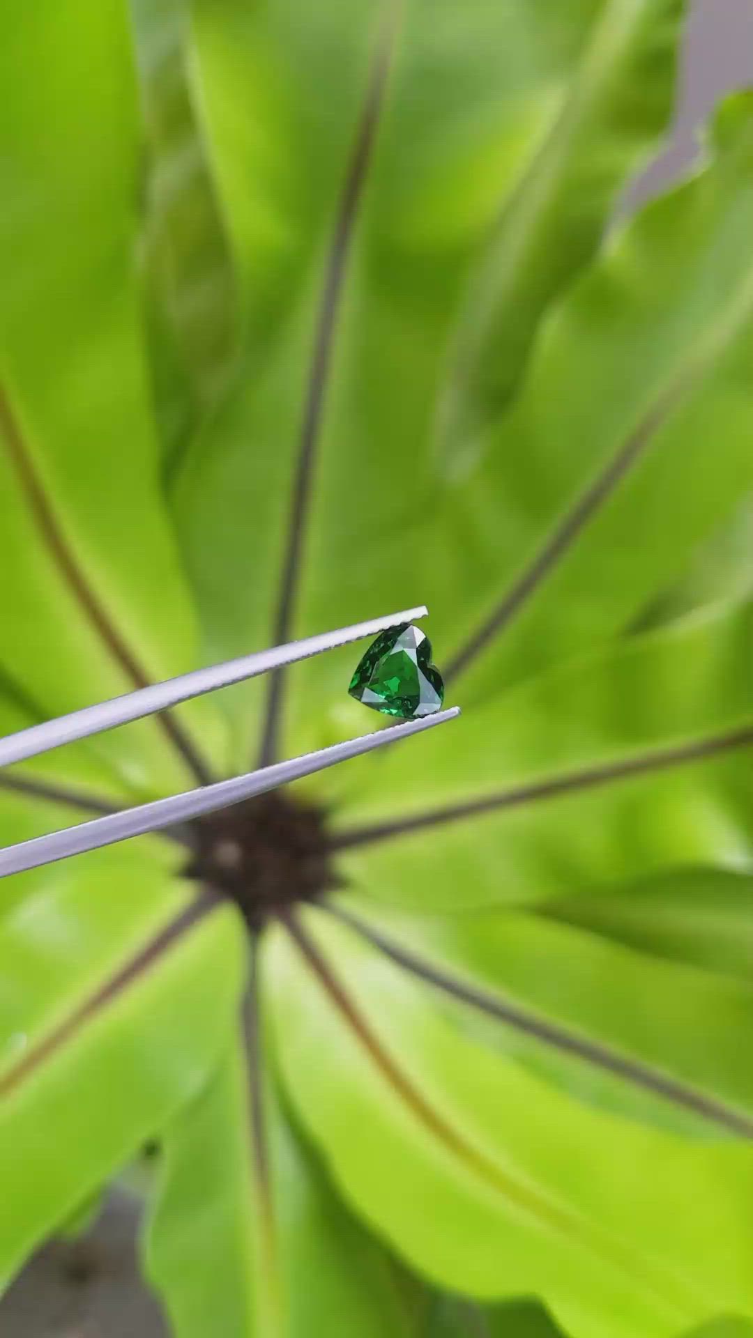 1.34 Ct. Tsavorite Garnet from Tanzania Size Video