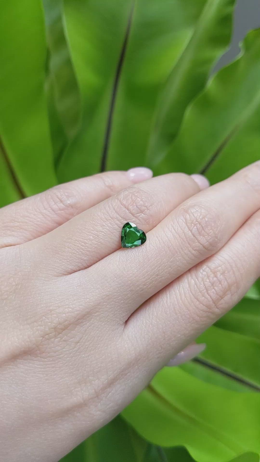 1.34 Ct. Tsavorite Garnet from Tanzania Size Video
