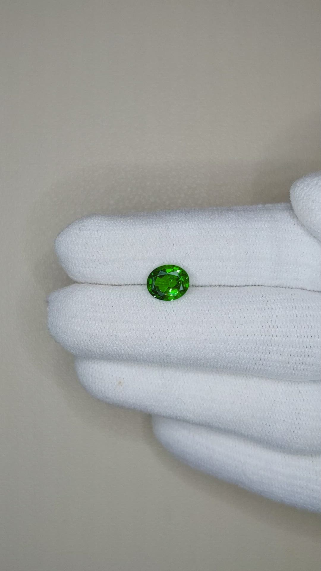 1.37 Ct. Tsavorite Garnet from Tanzania Size Video