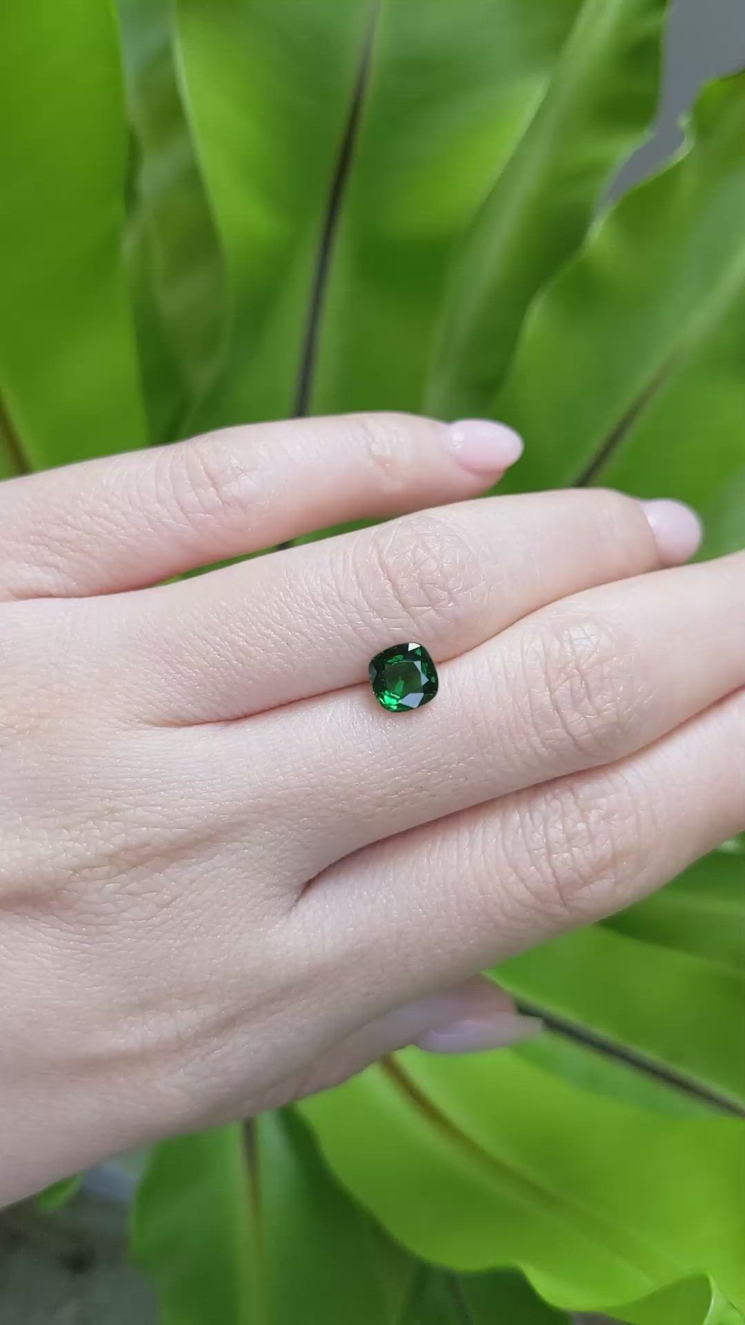 1.39 Ct. Tsavorite Garnet from Tanzania Size Video