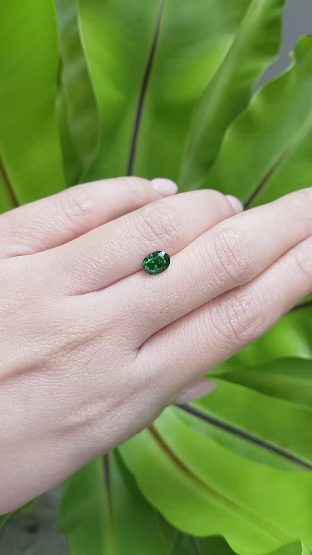 1.25 Ct. Tsavorite Garnet from Tanzania Size Video