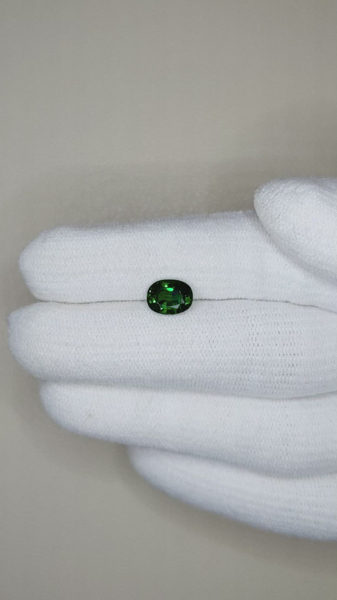1.35 Ct. Tsavorite Garnet from Tanzania Size Video