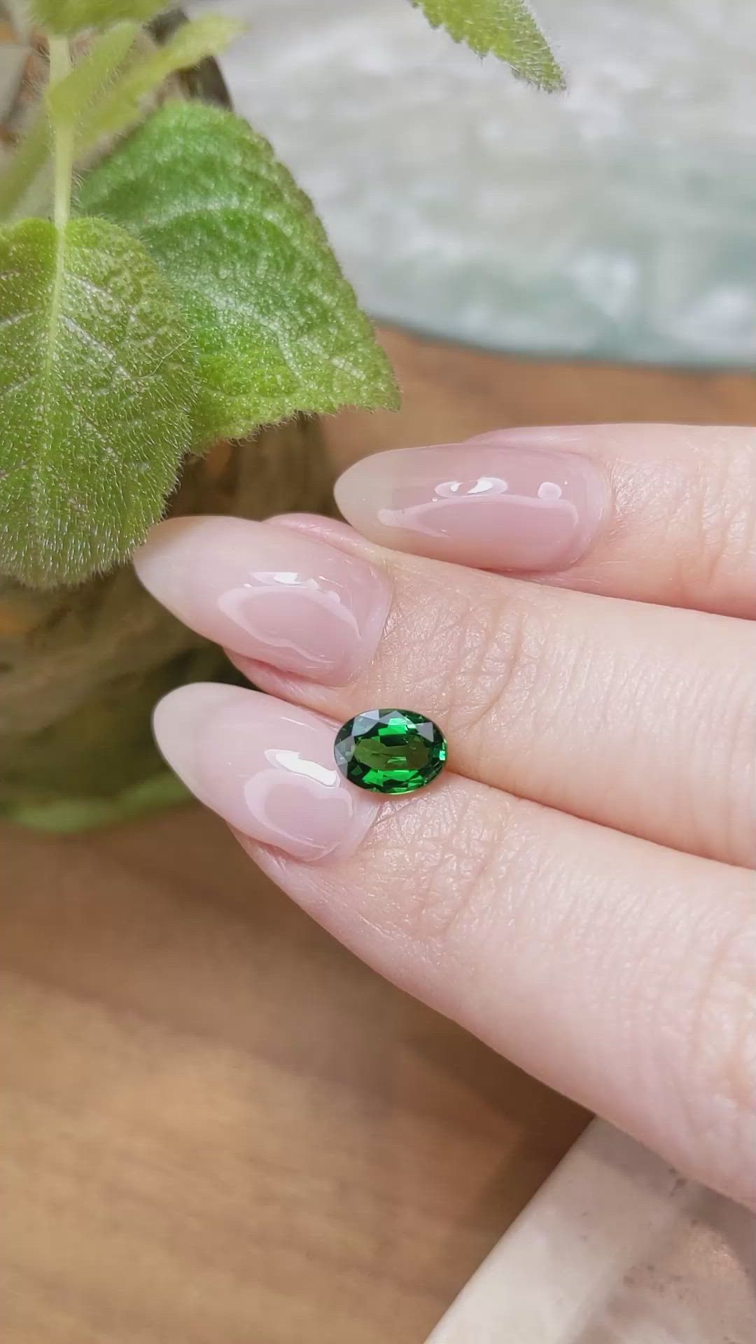 1.17 Ct. Tsavorite Garnet from Tanzania Size Video