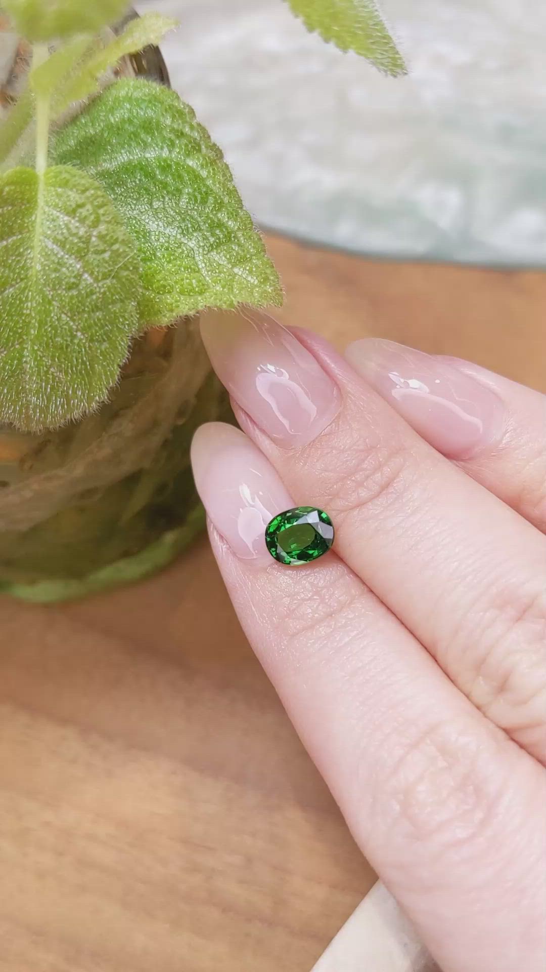 1.33 Ct. Tsavorite Garnet from Tanzania Size Video