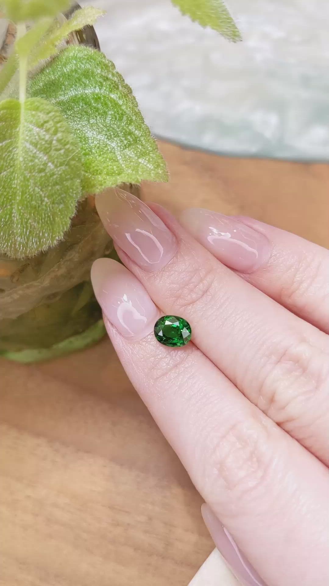1.27 Ct. Tsavorite Garnet from Tanzania Size Video