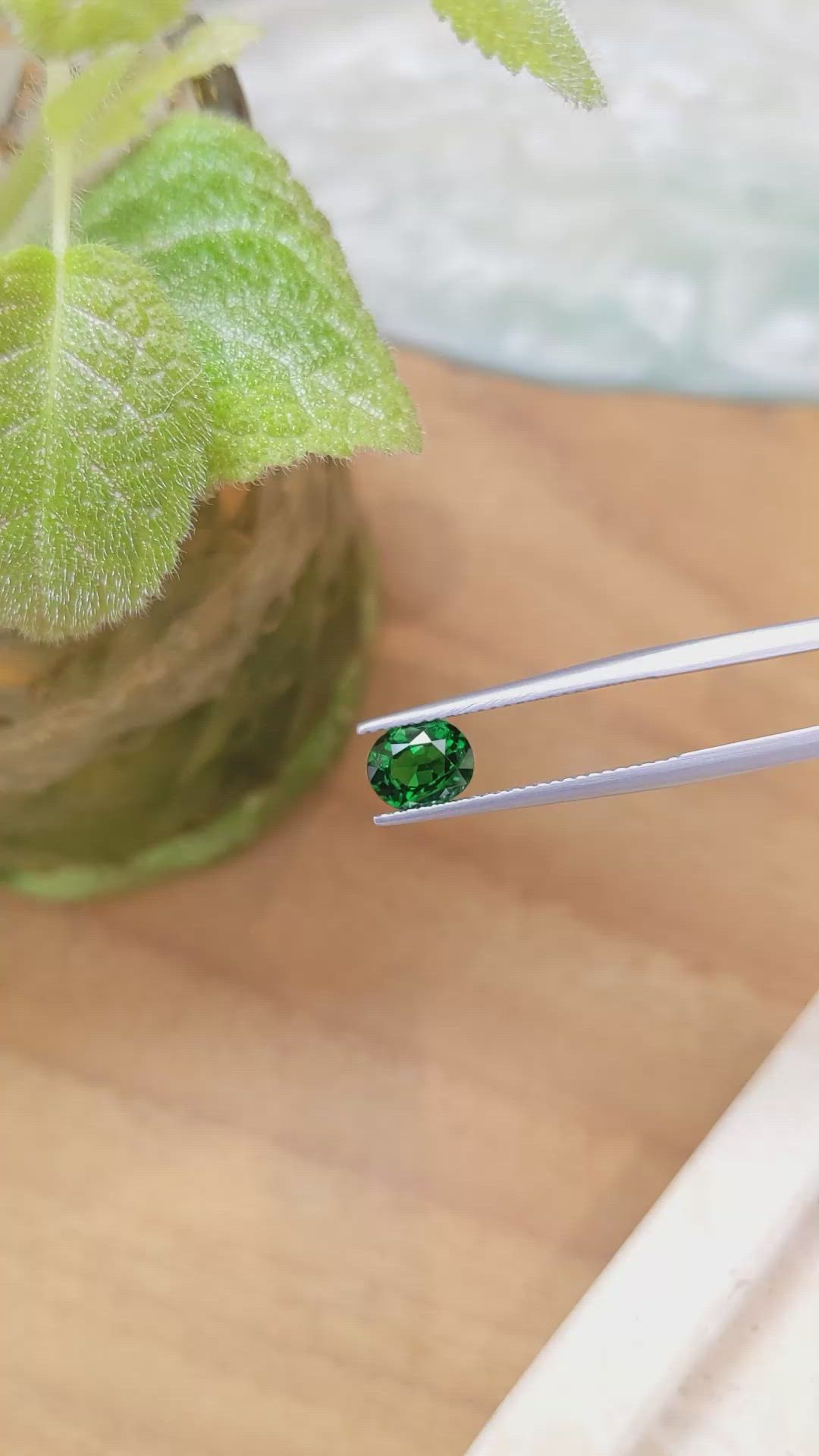 1.27 Ct. Tsavorite Garnet from Tanzania Size Video