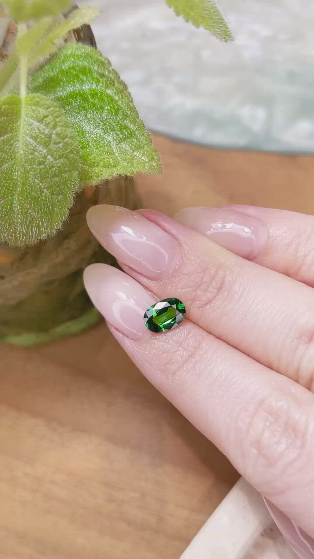 1.14 Ct. Tsavorite Garnet from Tanzania Size Video